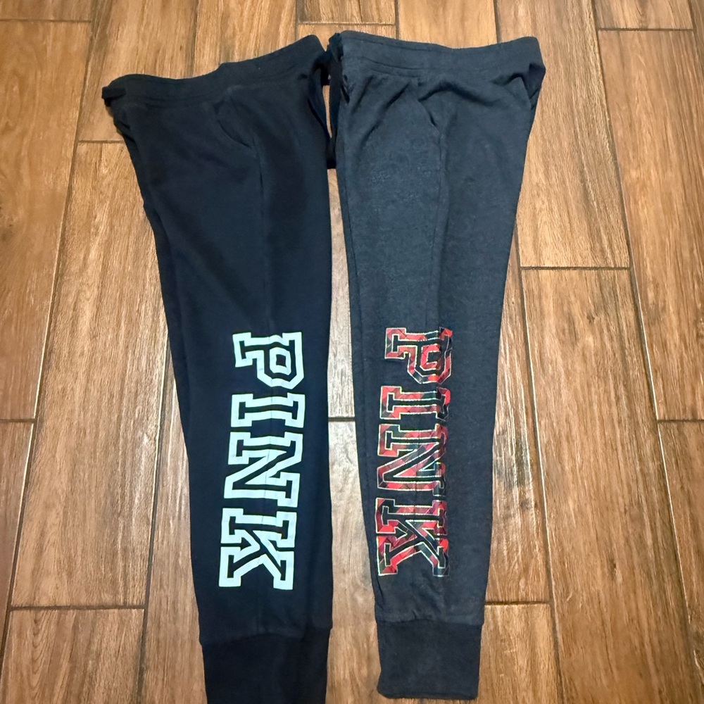 PINK Victoria's Secret  Sweatpants jogger - Black and Dark Gray